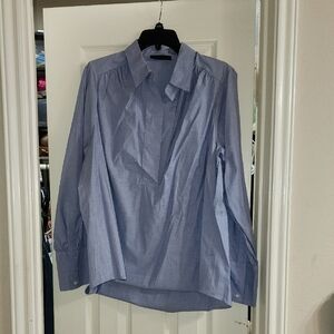 Women's Blue Popover Top
